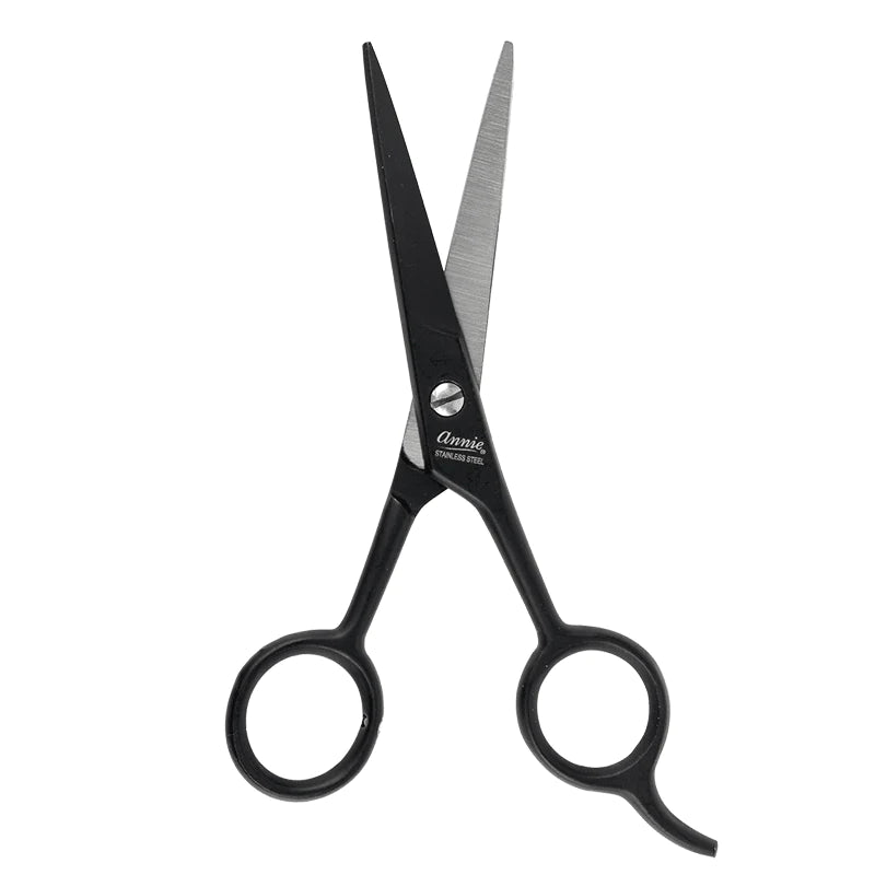 Annie Stainless Steel Straight Hair Shears 5.5 Inch Black