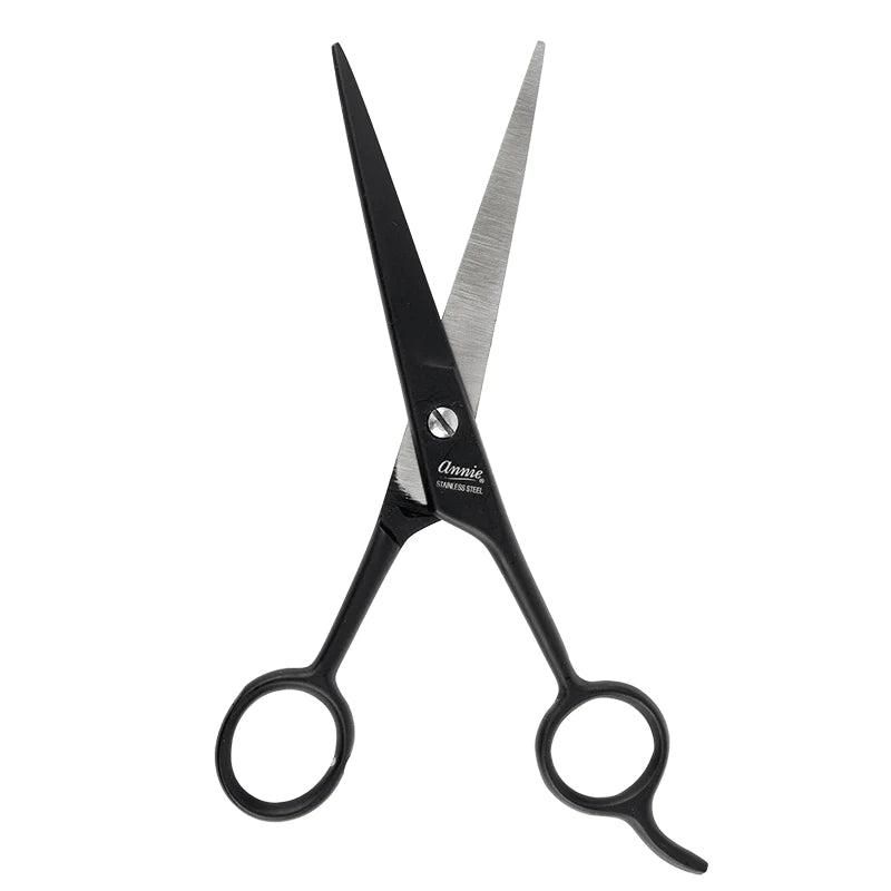 Annie Stainless Steel Straight Hair Shears 7.5" Matte Black