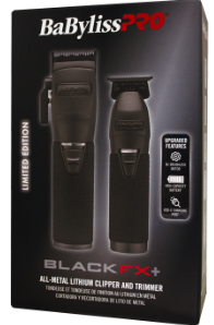 BaBylissPRO® BlackFX+ All-Metal Clipper & Trimmer Prepack