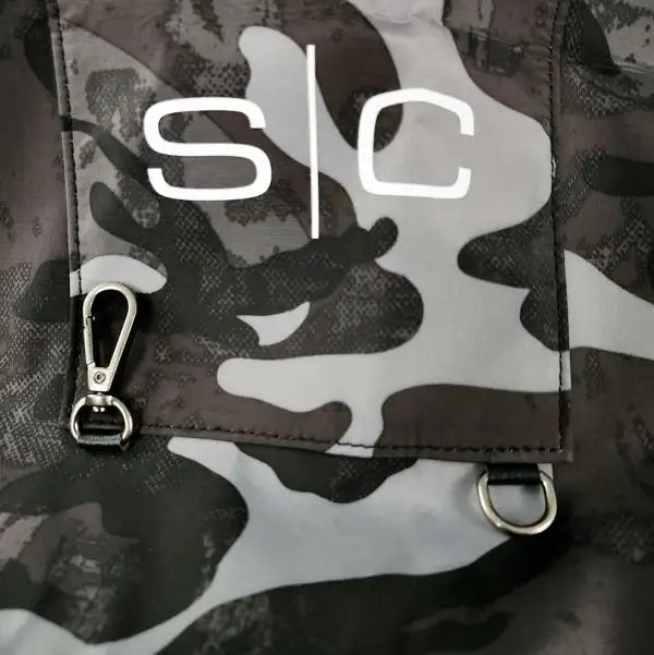 Stylecraft heavy weight waterproof barber or salon hair cutting apron black camo