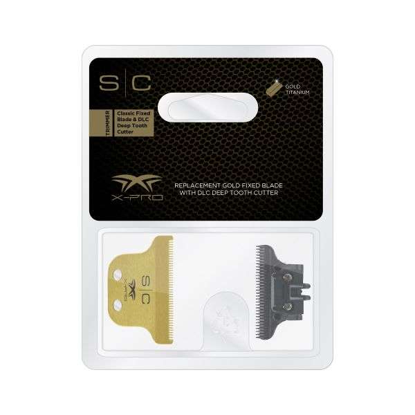 Stylecraft gold titanium x-pro hair trimmer blade black diamond carbon dlc deep tooth cutter