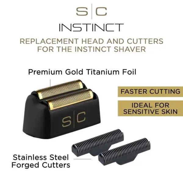 Stylecraft replacement foil head and cutter set compatible with instinct shaver