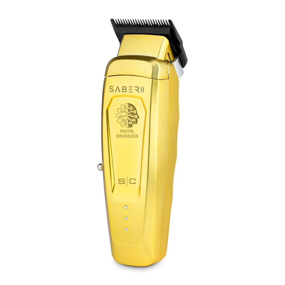 Stylecraft Saber 2 - cordless modular hair clipper with high-torque digital brushless motor in gold