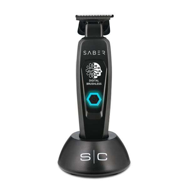 Stylecraft Saber - Full Metal Body Digital Brushless Motor Cordless Hair Trimmer - Black