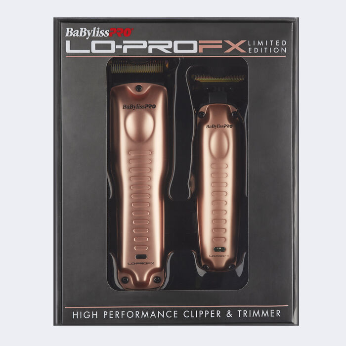 BaBylissPRO Limited Edition Lo-PROFX High-Performance Clipper & Trimmer Gift Set (ROSE GOLD)