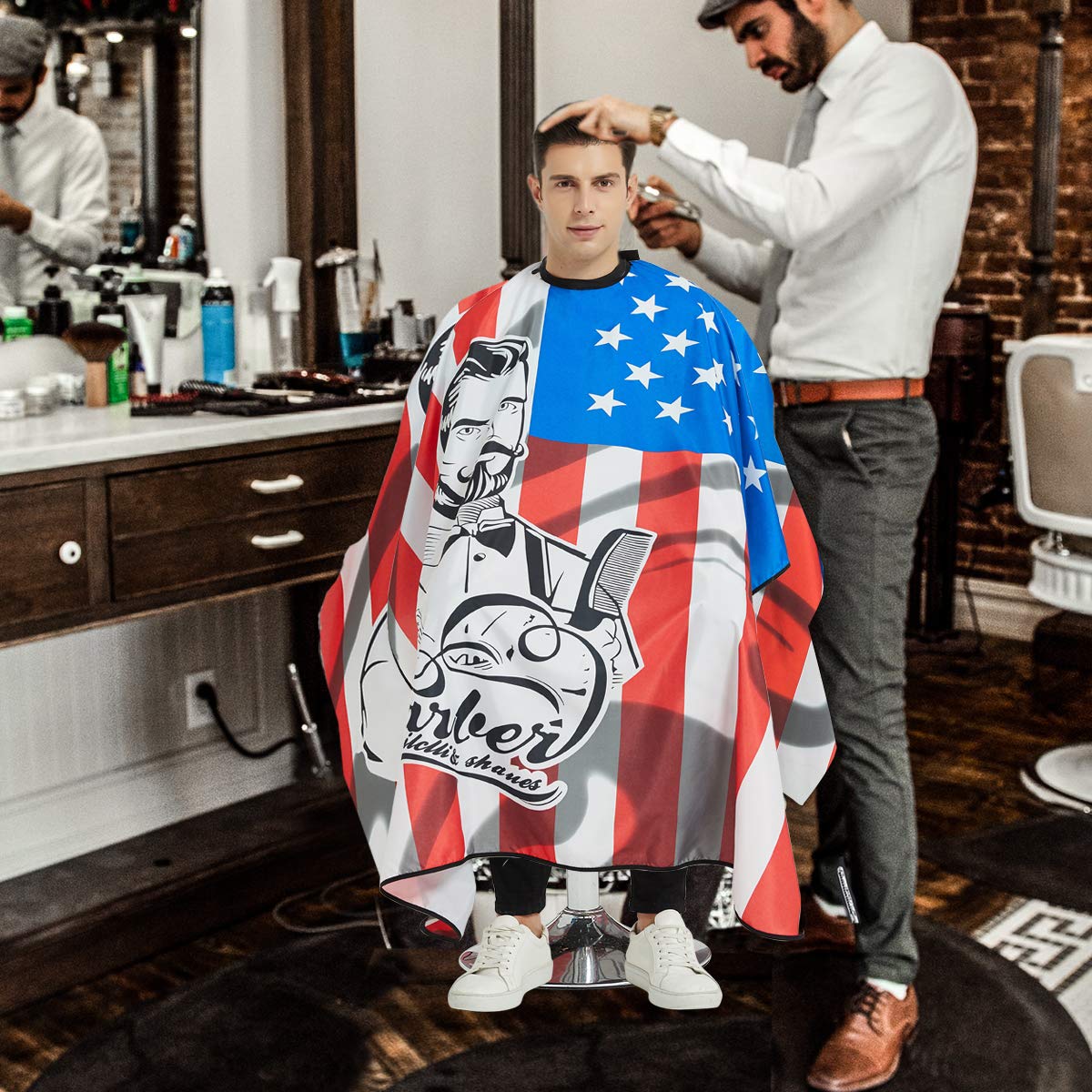 American Flag Barber Cape, American Flag Hair Cutting Cape