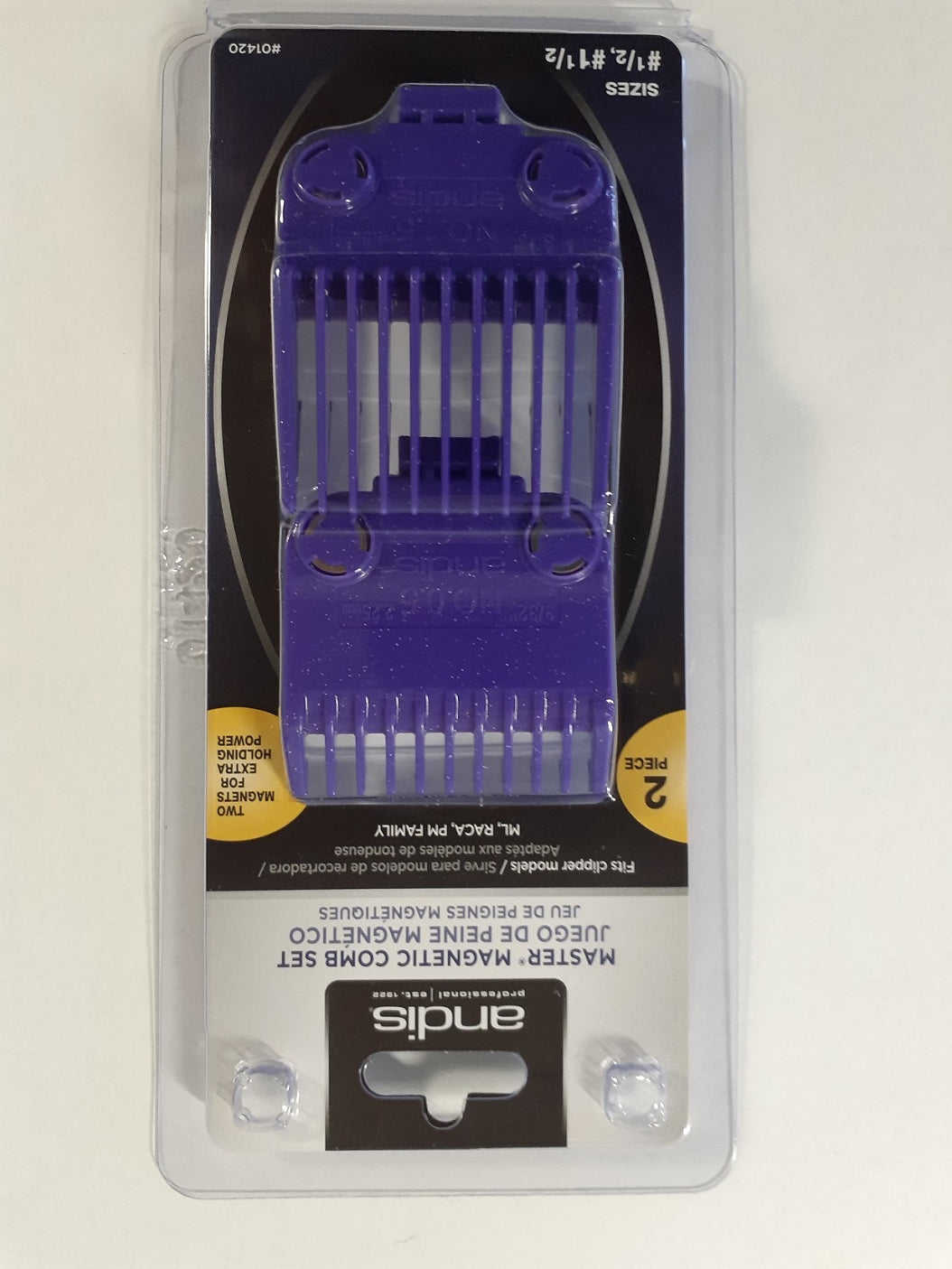 Andis 01420 Master Dual Magnetic 2-Comb Set (1/2, 1 1/2)