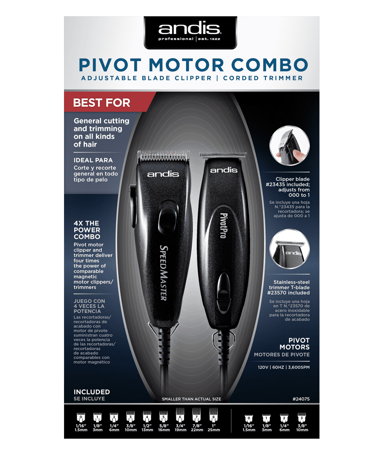 Andis 24075 Pivot Motor Combo Black