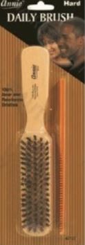 Annie 2122 Hard Wood Daily Brush with Comb 7"