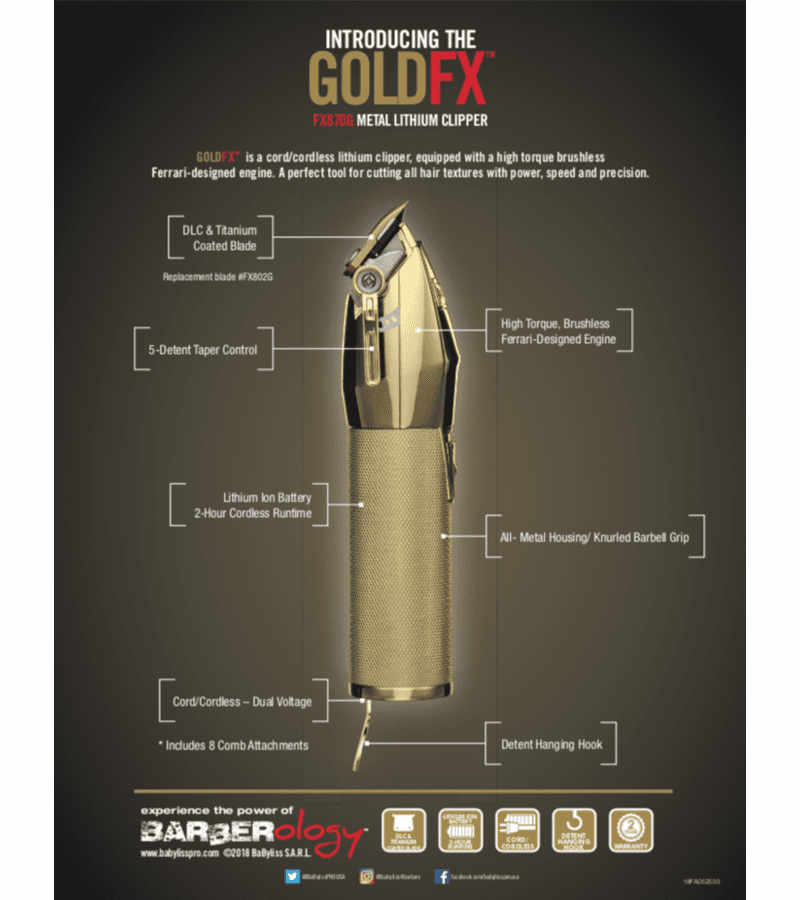 BaBylissPRO FX870G GOLDFX Clipper