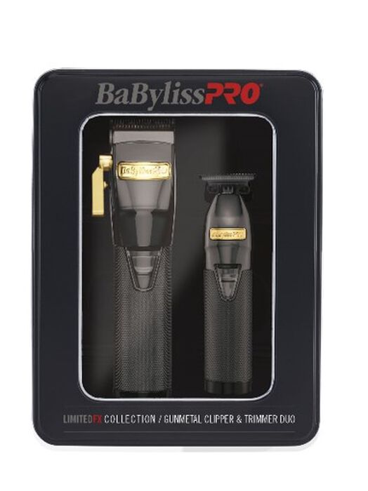 BaBylissPRO LimitedFX Collection Gunmetal Clipper & Trimmer Duo