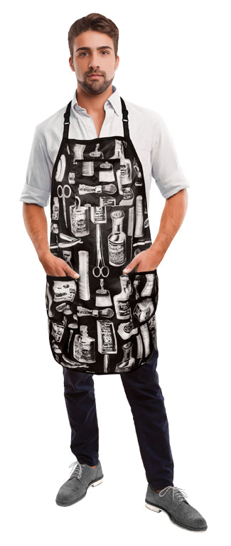 Betty Dain 172 Vintage Barber Apron - Black