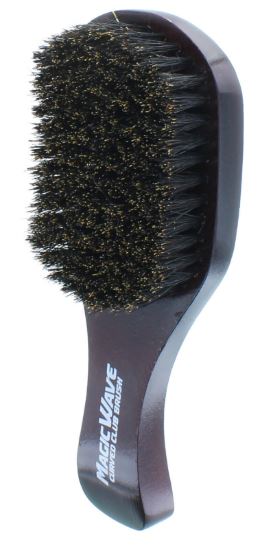 Black Ice Magic Wave Curved Club Brush Soft Premium Boar