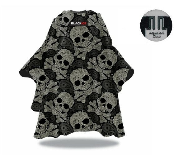 BlackIce Paisley Skull Barber Cape