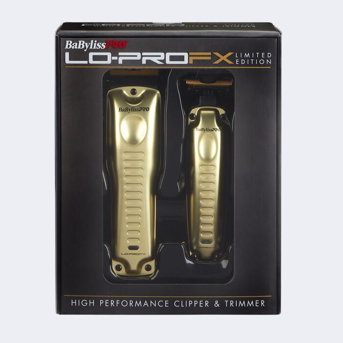 BaBylissPRO Limited Edition Lo-PROFX High-Performance Clipper & Trimmer Gift Set (GOLD)