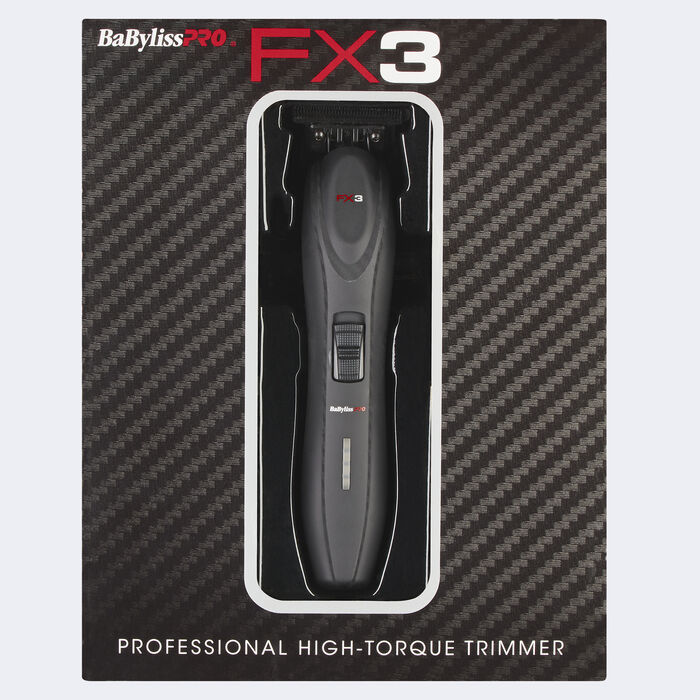 BaByliss Pro FX3 Professional High Torque Trimmer - Black (Dual Voltage)