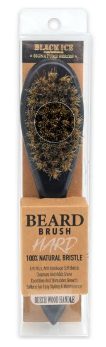 BlackIce 100% Horse Tail Hair Beard Handle Brush - HARD