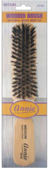 Annie 2165 Medium Wooden Brush Light Brown