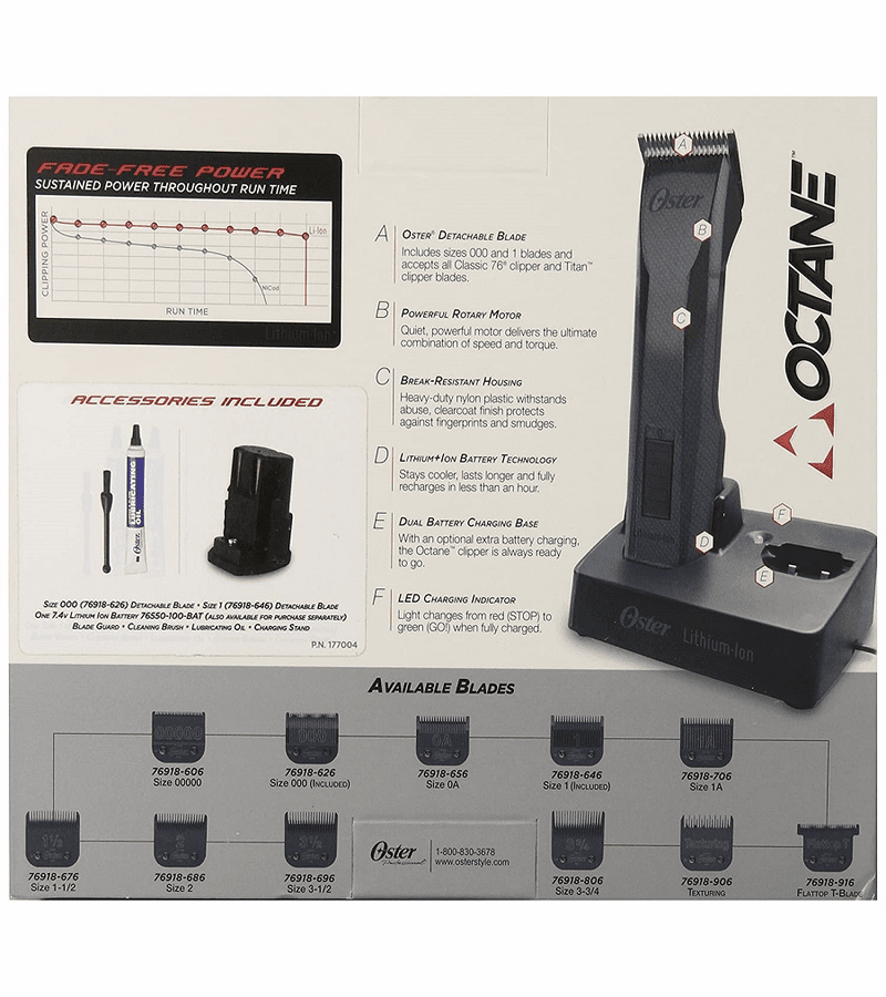 Oster 76550-100 Octane Hair Clipper-Swiss Made