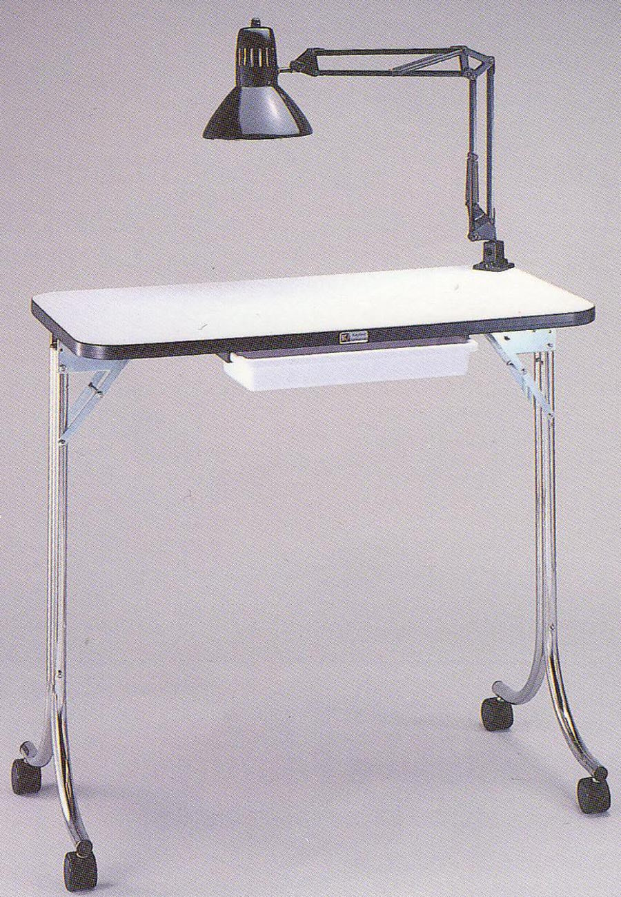 SpaceSaver 401BM Portable Nail Table-Black Marble Top