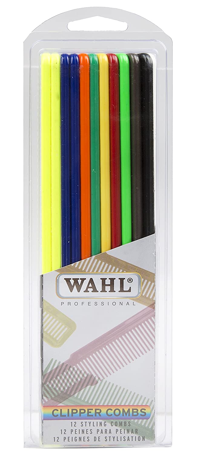 Wahl 3206-200 Assorted Colored Styling Combs 12 Pack