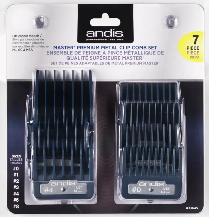 Master® Premium Metal Clip Comb Set #33645