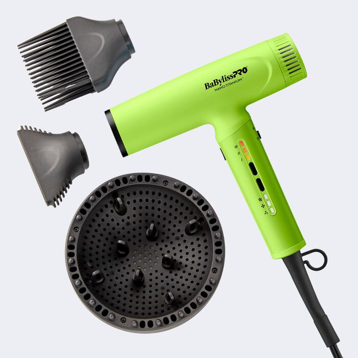 BaBylissPRO® Nano Titanium™ Neon Yellow Light Ionic High-Speed Dryer