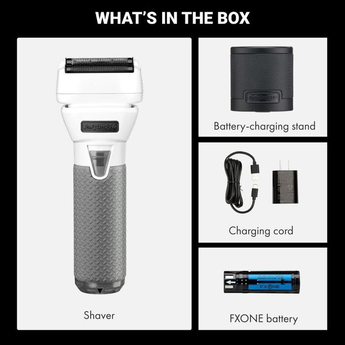 BaBylissPRO® Limited Edition FXONE All-Metal Interchangeable Battery Double-Foil Shaver FrostByte
