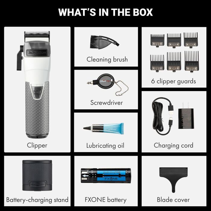 BaBylissPRO® Limited Edition FXONE All-Metal Interchangeable Battery Clipper FrostByte