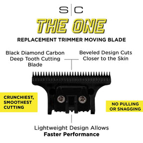 Stylecraft replacement moving "the one" black diamond carbon dlc deep tooth trimmer blade
