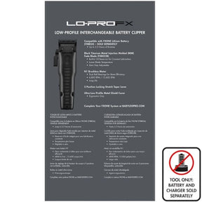BaByliss Pro FXONE LO-PROFX LIMITED EDITION Clipper - Matte Black (TOOL ONLY)