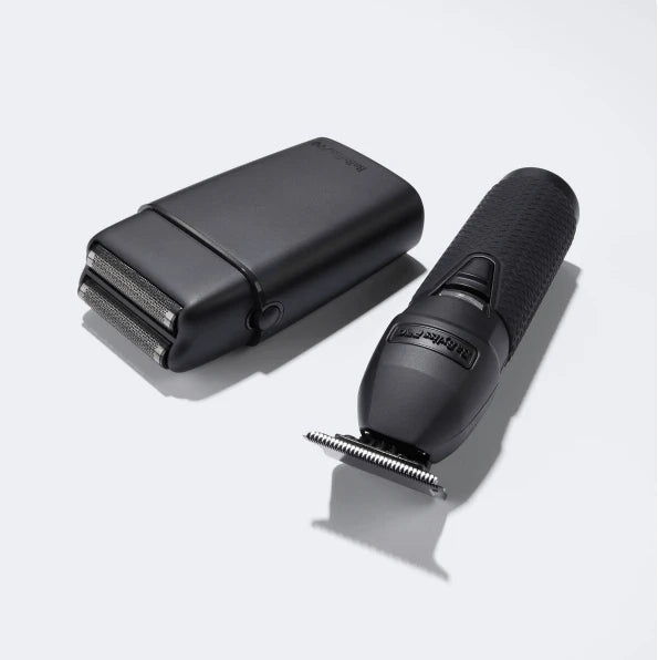 BaBylissPRO® BlackFX All-Metal Trimmer & Double-Foil Shaver Prepack