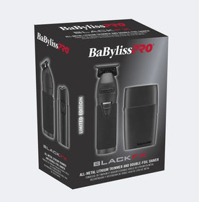 BaBylissPRO® BlackFX All-Metal Trimmer & Double-Foil Shaver Prepack