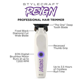 Stylecraft Reign hair trimmer with EON digital brushless motor