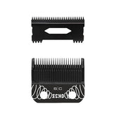 Stylecraft Replacement Echo Faper Fixed Black Diamond Carbon DLC Hair Clipper Blade with Shallow Tooth 2.0 Moving Cutter Set