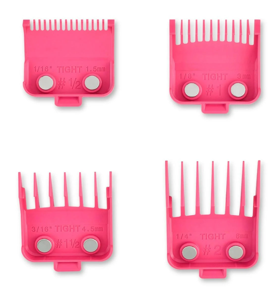 Stylecraft tight guards - barber hairstylist dub neodymium plastic, 4 assorted sizes
