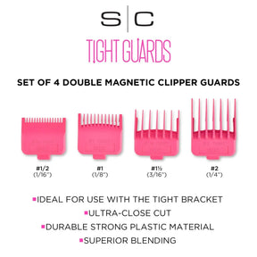 Stylecraft tight guards - barber hairstylist dub neodymium plastic, 4 assorted sizes