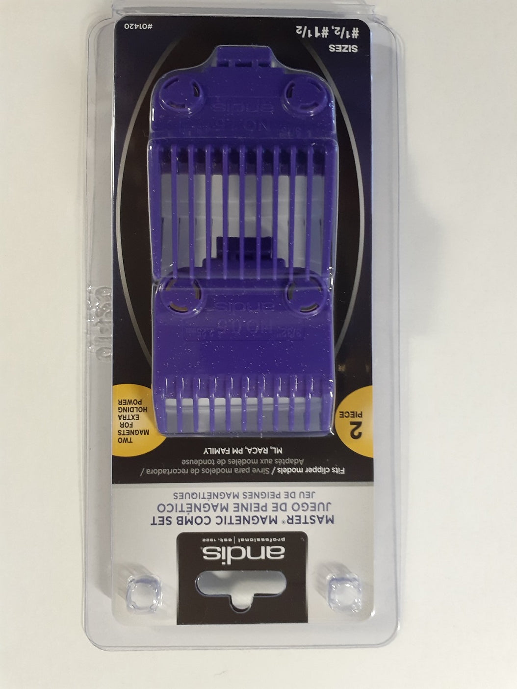 Andis 01420 Master Dual Magnetic 2-Comb Set (1/2, 1 1/2)