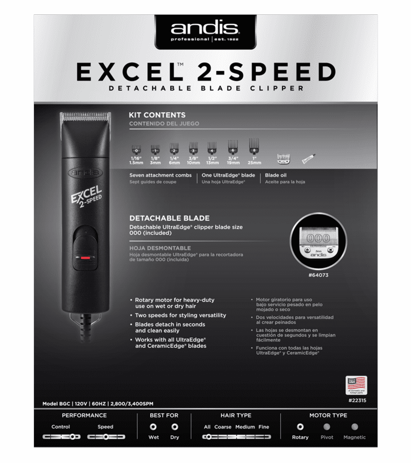 Andis 22315 Excel 2-Speed Hair Clipper