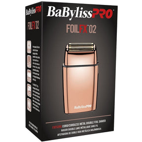 BaBylissPro FOILFX02 Cordless Metal Double Foil Rose Gold Shaver