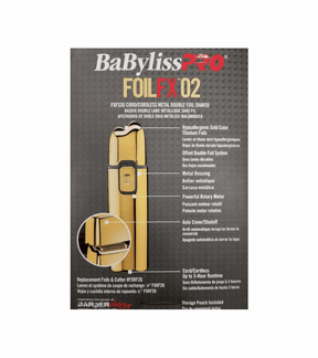 BaBylissPRO FXFS2G Gold Cordless Metal Double Foil Shaver