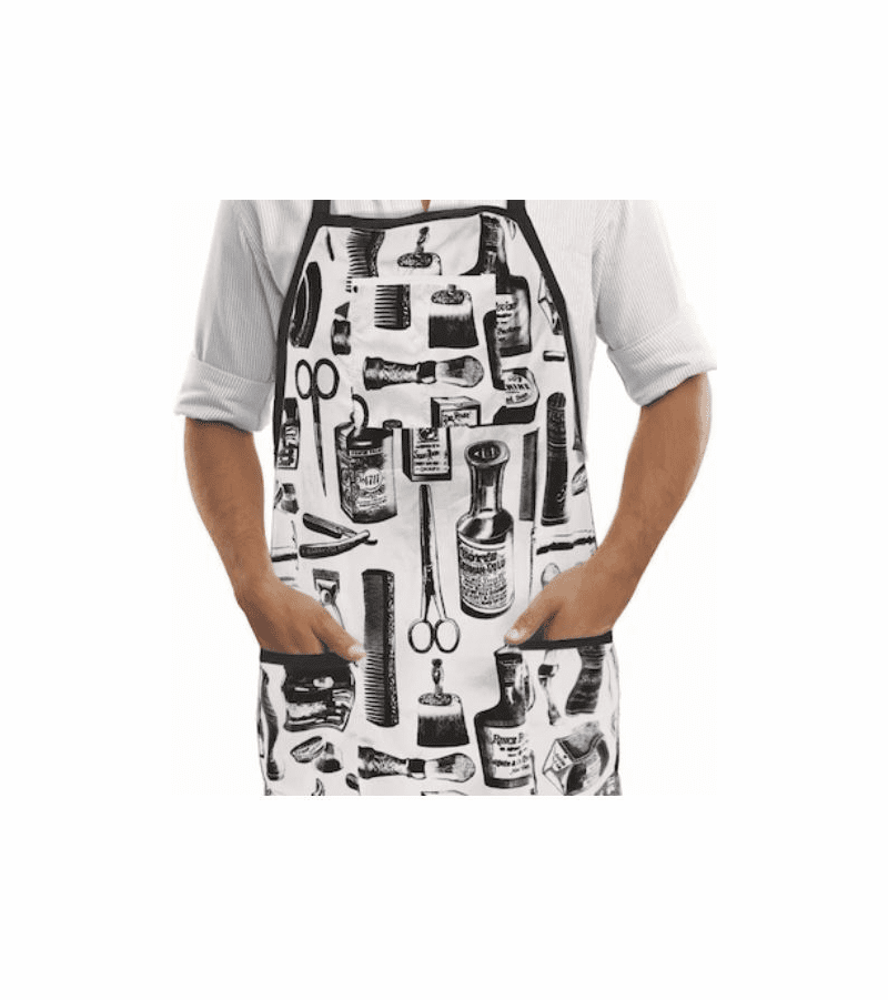 Betty Dain 172W Vintage Barber Apron - White