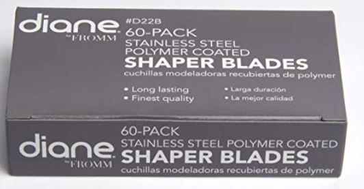 Diane Stainless Steel Polymer Coated Shaper Blades - 60 Blades