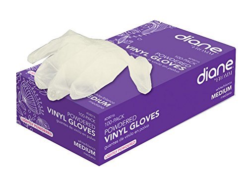 Diane/Fromm Vinyl Gloves Powdered 100 Pack - White -Medium Size