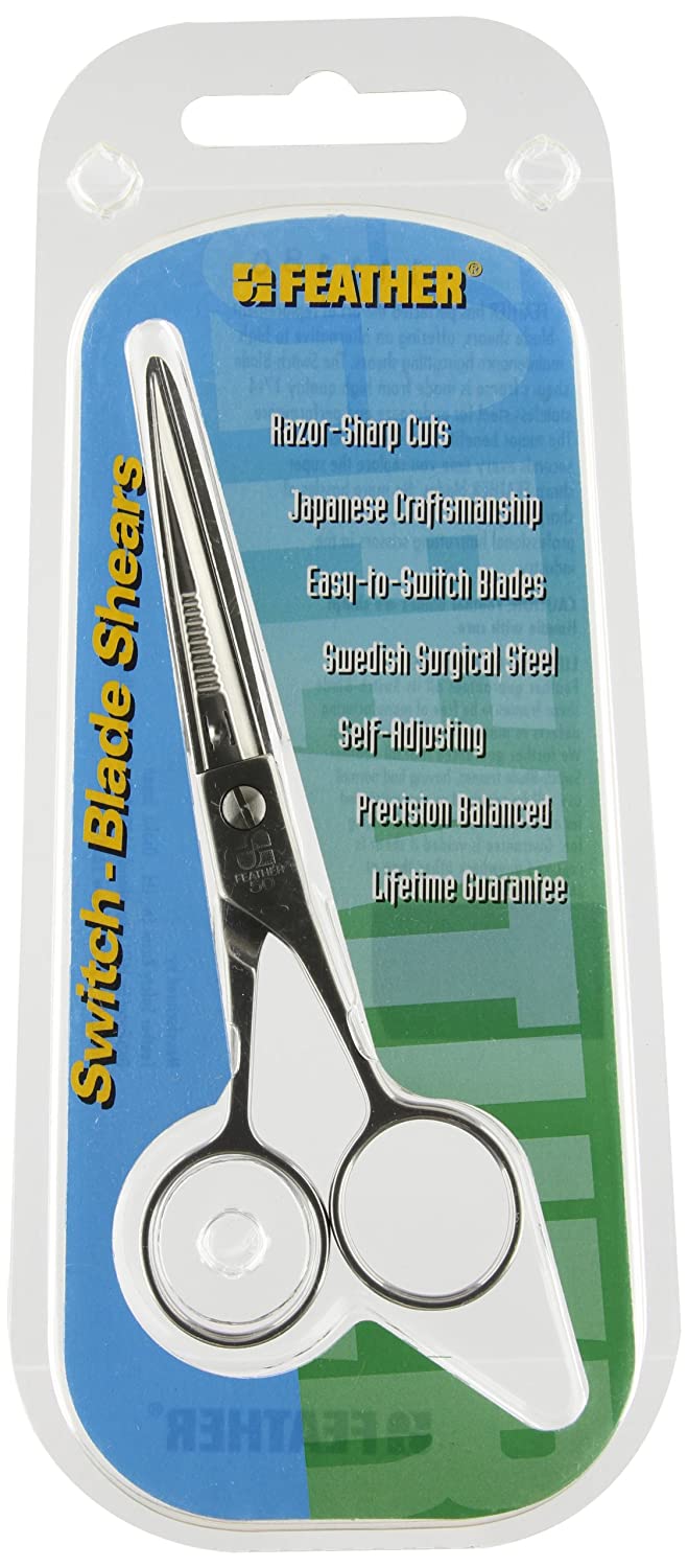 Feather Switch-Blade Shear 5" - Made in Japan (No finger rest)