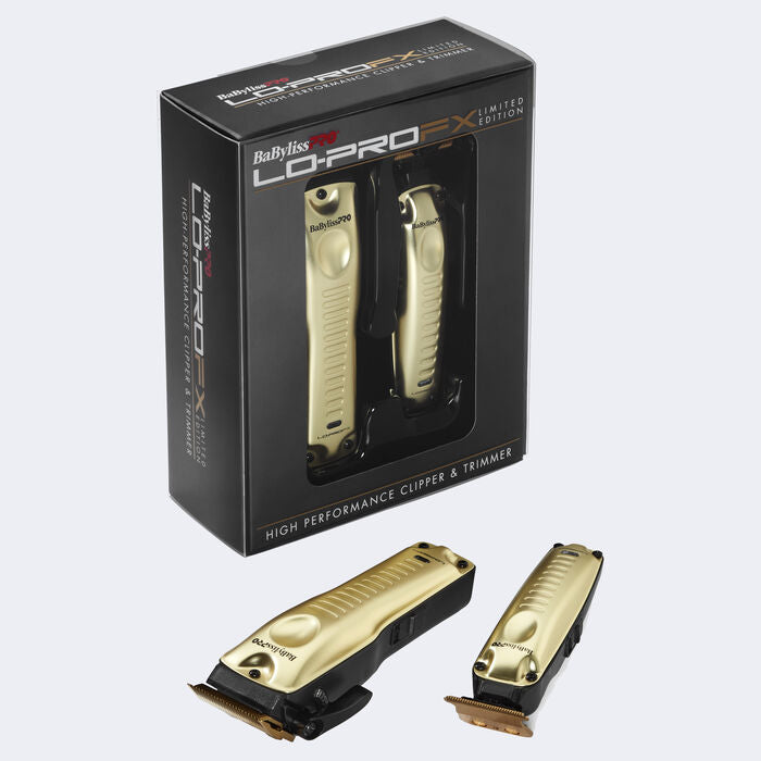 BaBylissPRO Limited Edition Lo-PROFX High-Performance Clipper & Trimmer Gift Set (GOLD)