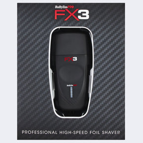 BaByliss Pro FX3 Professional High-Speed Foil Shaver - Black (Dual Voltage)
