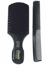Annie 2120 Soft Wood Club Brush with Comb 7" Black