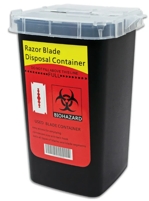 Razor Infested Containers BlackIce Razor Blade Disposal Container