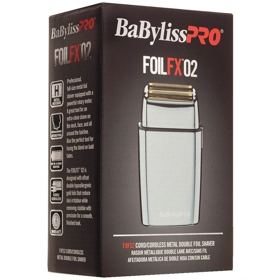 BaBylissPRO FOILFX02 Cordless Metal Double Foil Shaver